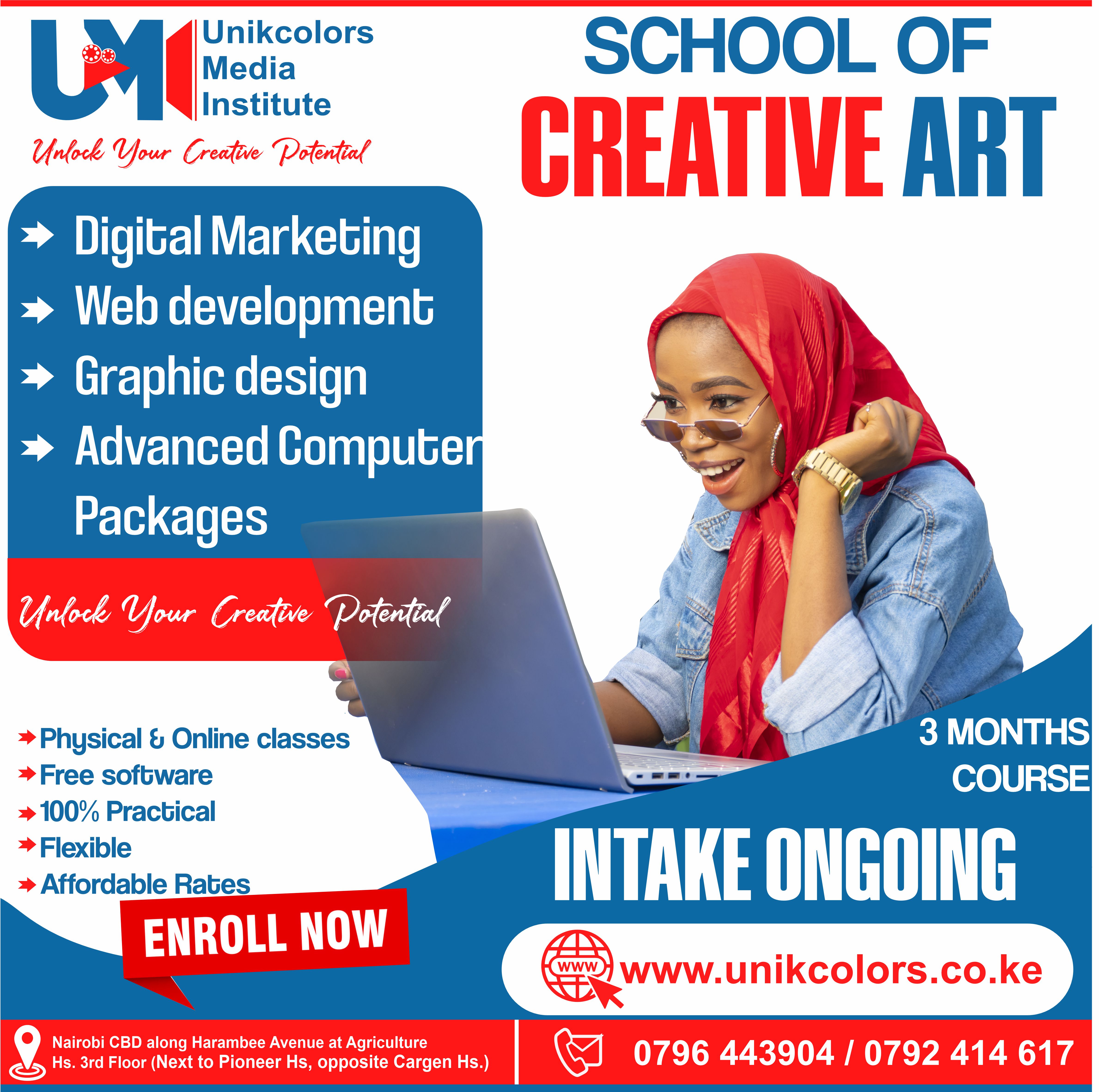 SHORT COURSES. DIGITAL MARKETING, GRAPHIC DESIGN, WEB DEVELOPMENT AND ADVANCED COMPUTER COURSE.